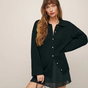 Reformation Parisa Regenerative Wool Cardigan in Black size XS NWT